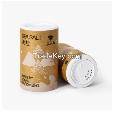 Salt paper cans with sieve holes food cylinder packaging boxes food-grade foam paper tube small order printed recyclable degradation