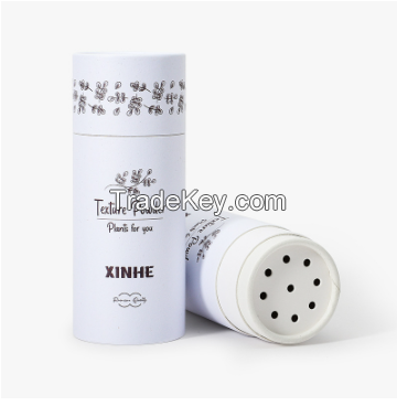 Salt paper cans with sieve holes food cylinder packaging boxes food-grade foam paper tube small order printed recyclable degradation