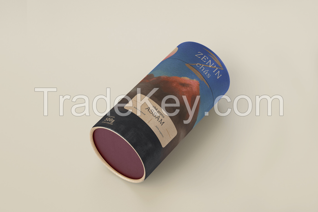 Cylinder silver card paper can decoration button general paper tube 100% recyclable degradable packaging tube factory custom printing
