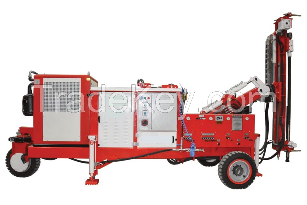 Wheeled Marble Quarry Drilling Rig Machine