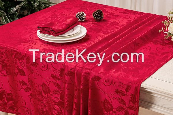 Red Christmas tablecloth