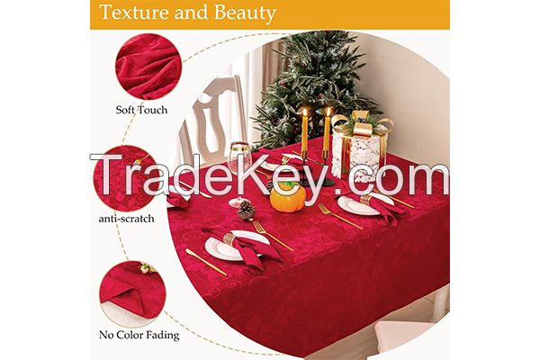 Red Christmas tablecloth