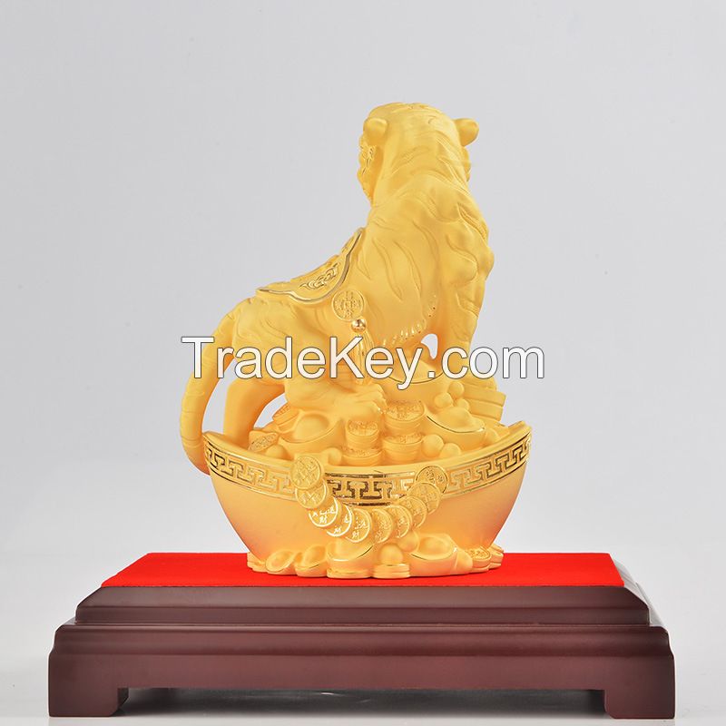 Velvet sand gold crafts, good luck and wealth(Tiger)