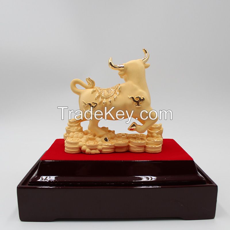 Velvet Sand Gold Crafts Golden Bull