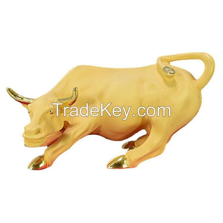 Velvet Sand Gold Crafts Wall Street Bull