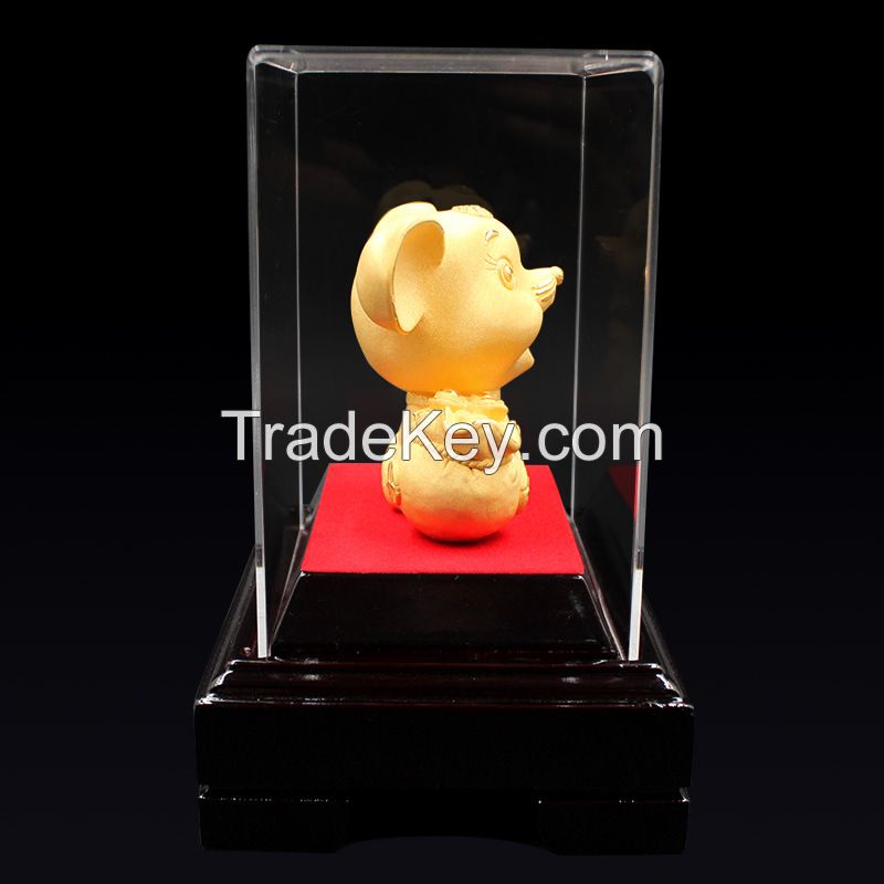 Velvet Sand Gold Crafts Golden Mouse