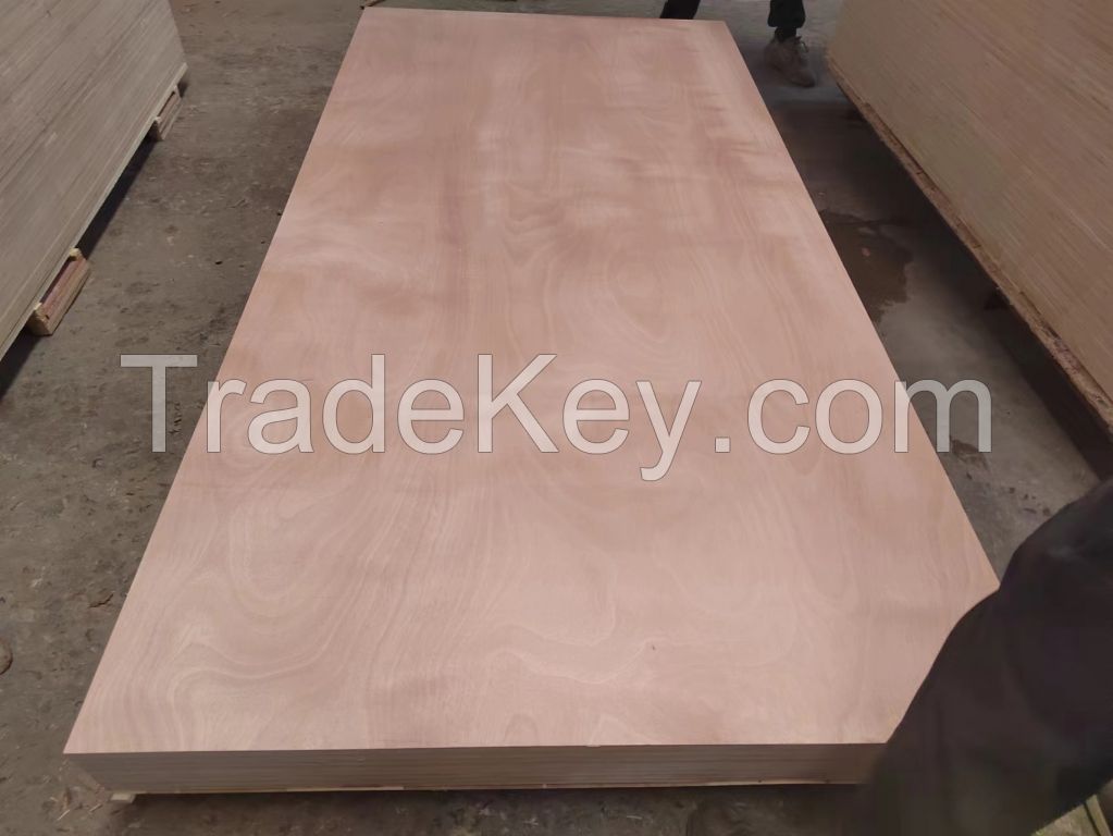Birch/Okoume Commercial Plywood, 0.3-3 cm Thick