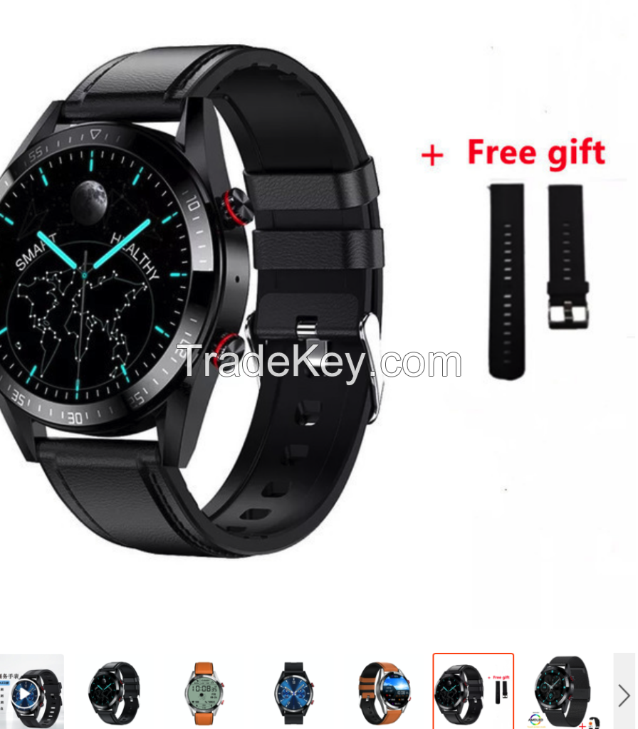 Moonshine New AMOLED High Definition Round Screen Sports Watch Heart Rate Health Monitoring Bluetooth Music Smart Phone Watch