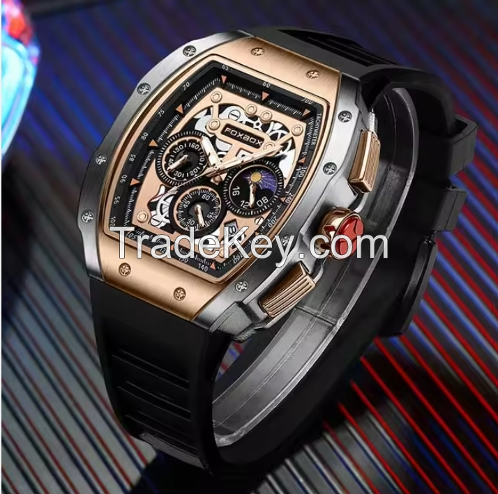 High Quality OEM China Watch Factory Multi-function Chronograph Waterproof Luxus Uhr Quartz Watch For Men