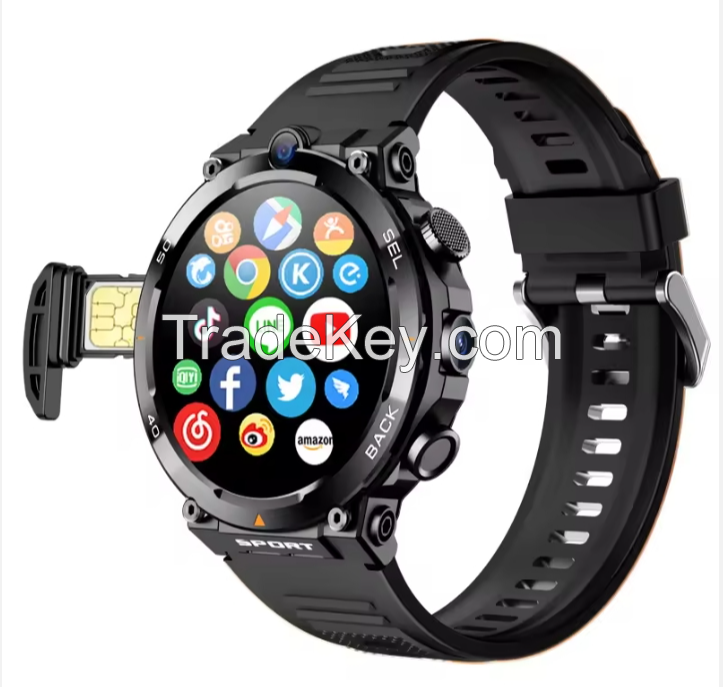 2024 KGP New Phone Call Camera 4G lte Smartwatch Manufacturer Men Gps Android Sim Card 4G Smart Watch