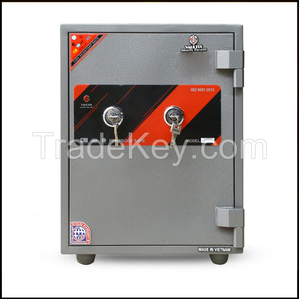 Vaultix Fire Proof Steel Digital Safebox Grey - 56x42x35 CM