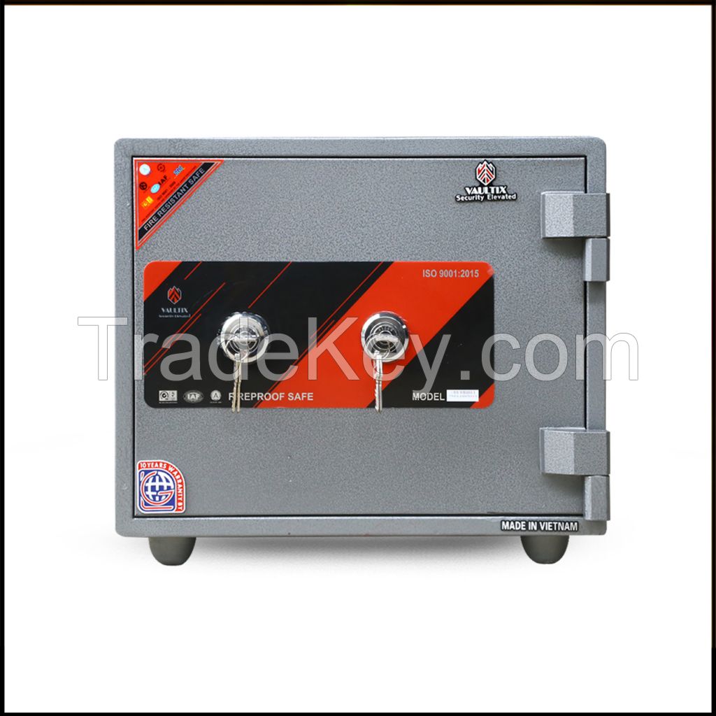 Vaultix Fire Proof Steel Digital Safebox Grey - 41x48x38 CM