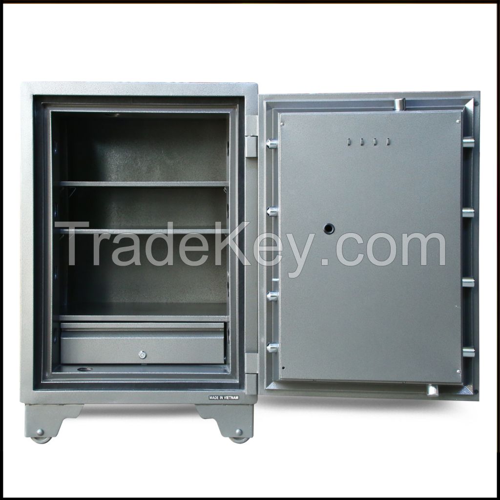 Vaultix VX78E7 Fire Proof Steel Digital Safebox Grey - 78X53X53 CM