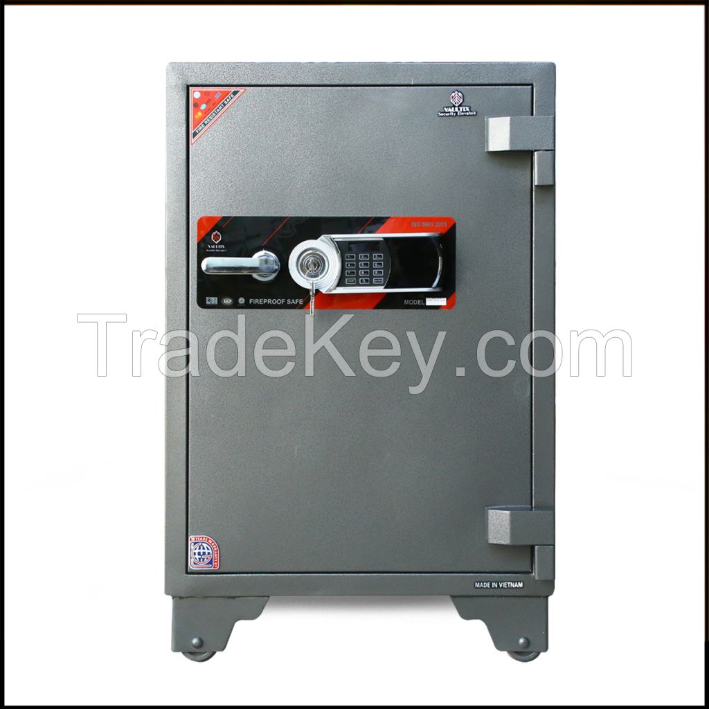 Vaultix Vx78e7 Fire Proof Steel Digital Safebox Grey - 78x53x53 Cm