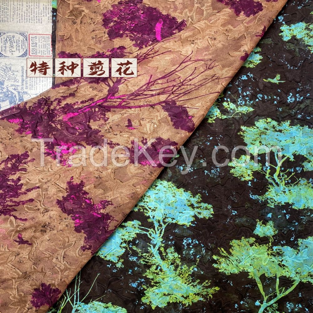Customised wholesale digital printing chiffon fabric garment fabrics