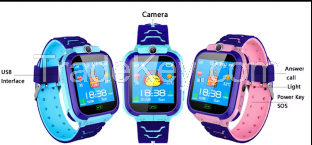 Q12 kids smart watch with sim card IP67 Waterproof sos camera smartwatch phone GPS tracker watch children