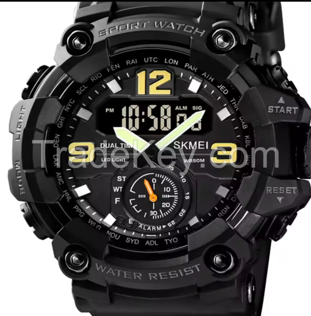 Cheap Price Skmei Wholesale Watches Men More Time Sport Watch Analog Digital Plastic Watch