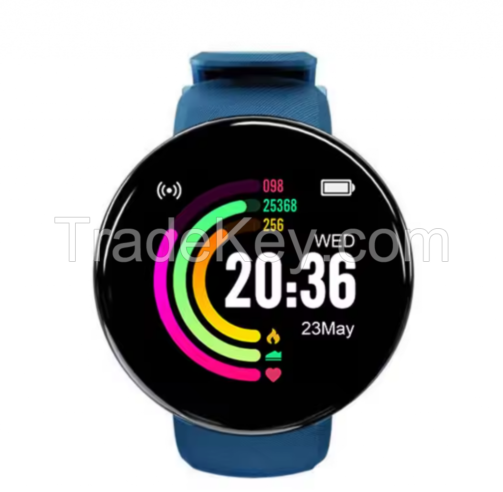 D18 smart watch men heart rate BT smartwatch blood pressure round fitness sleep tracker smart watch women for android ios