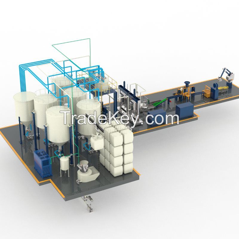 Neutral Silicone Sealant Making Production Line Machine Tri Shaft Mixer Power Dispersing Mixer