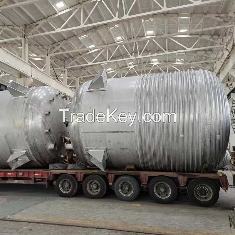 80000L Half Pipe Coil Reactor External Coil Chemical Reaction Kettle Factory Price