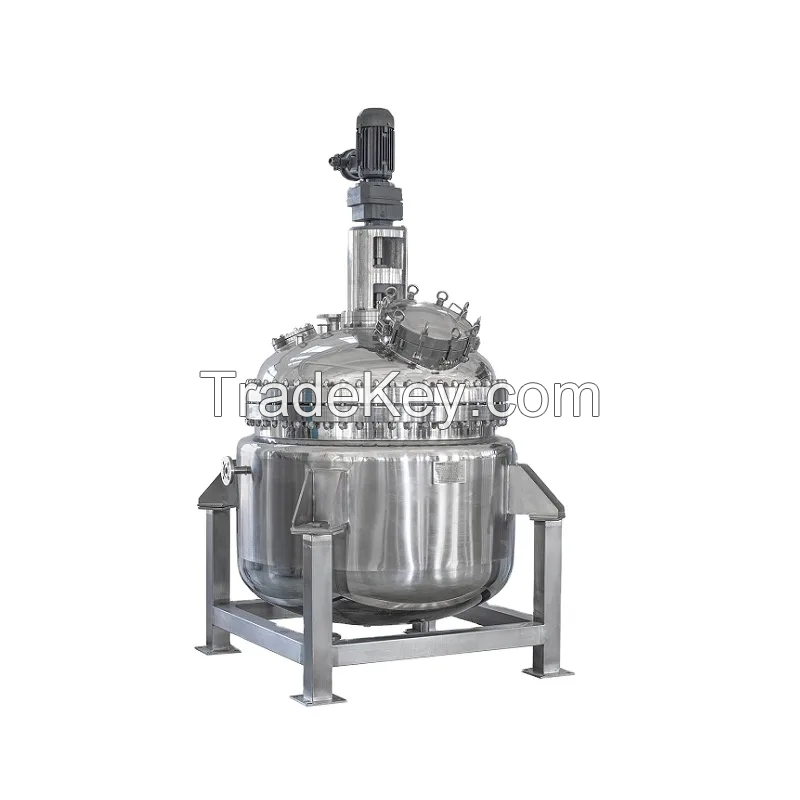 Newest Style Stainless Steel chemical Reactor Vessel 500L Jacketed Reaction Mixing Tank