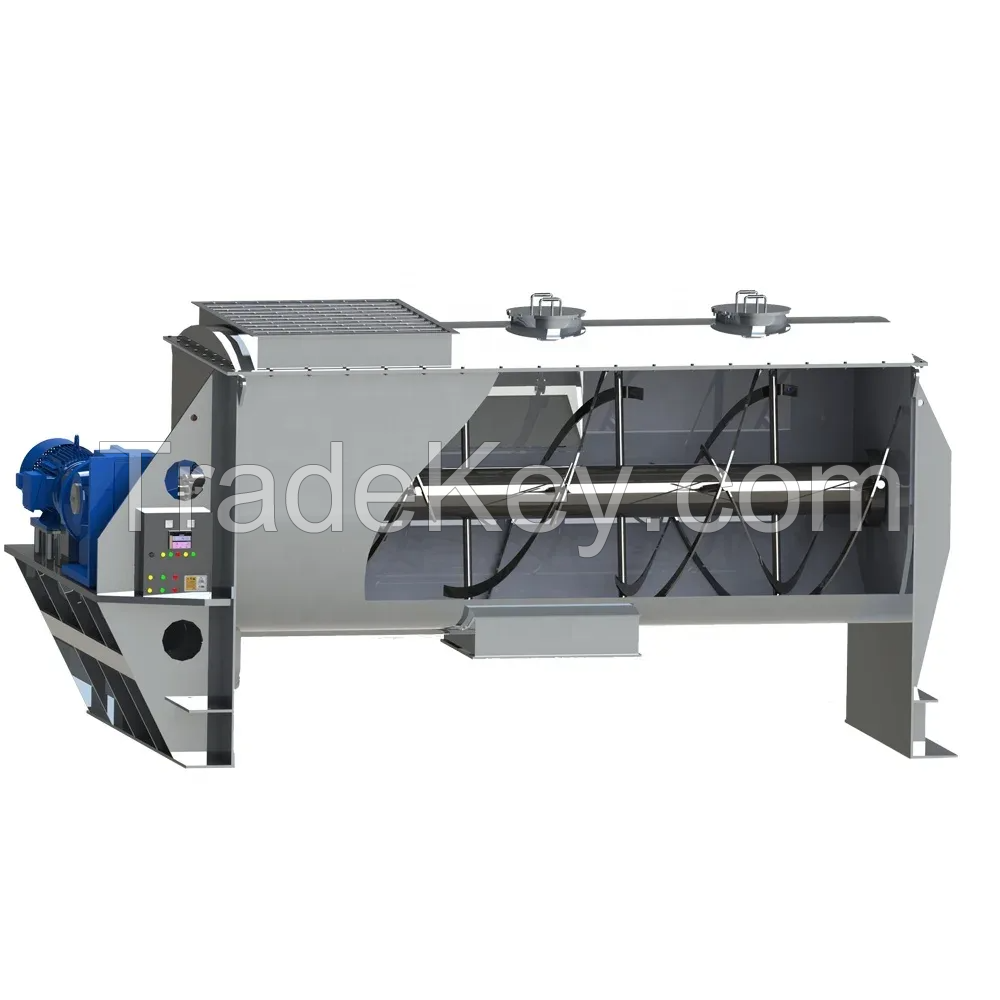 Stainless Steel Ribbon Blender Sticky Putty Paint Dry Cement Powder Horizontal Ribbon Mixer