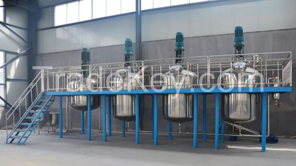 Thermal Oil Heating Jacketed Reactor Large Scale Chemical Reactor With Steel Reactor Platform