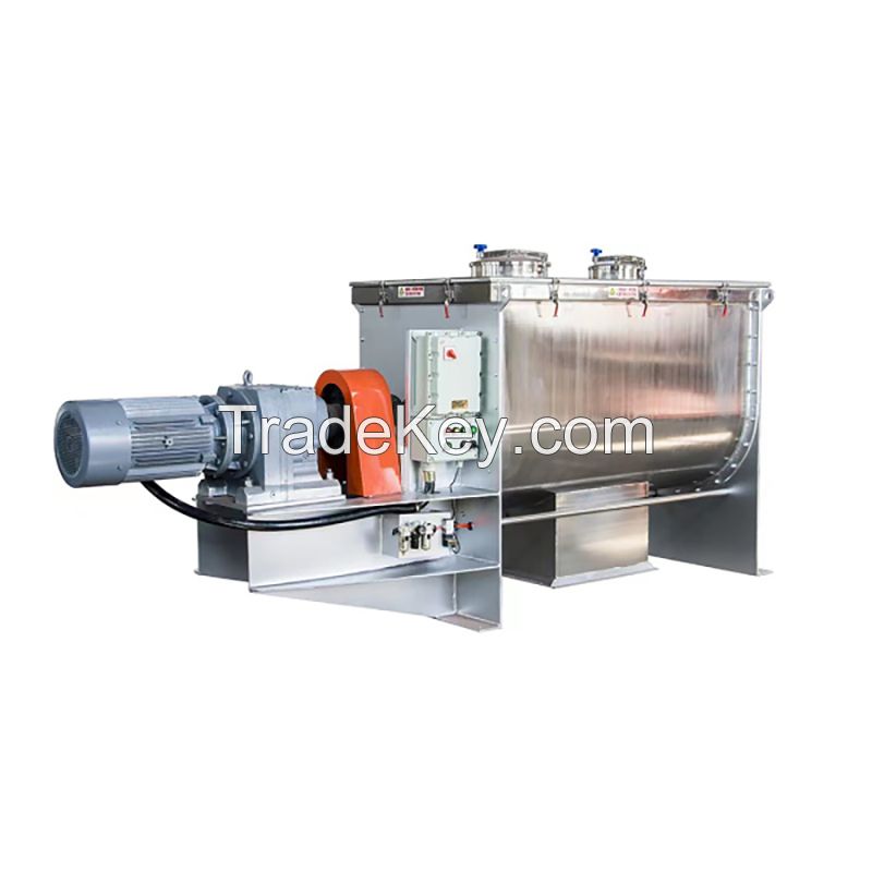 Industrial SS304 Horizontal Ribbon Mixer Cement Powder Blender Machine