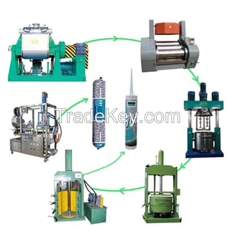 JCT Acidic/Neutral Silicone Sealant AB Glue Mixer Production Line Turnkey Project Equipments Triple Shaft Mixer Disperser