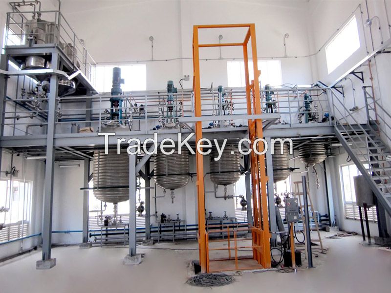 Alkyd Resin Production Line Automated Jacketed Reactor with Condenser Vacuum Mixing Tank Export To Europe, America, Middle East High Quality Reaction Vessel with CE Certification