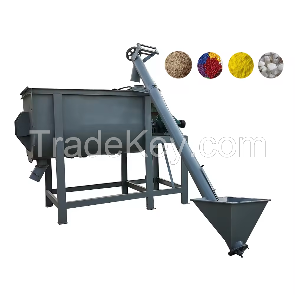 Blending Machine Batch Powder Mixer Professionally High Precise Bottom Discharge Horizontal Ribbon Blender Mixer