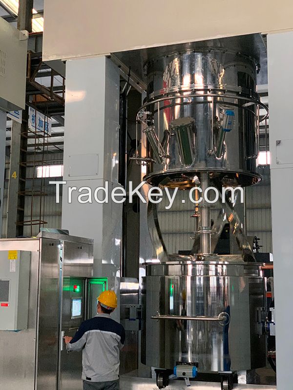 5L-2000L Chemical Battery Slurry Carbon Nanotubes Vacuum Planetary Mixer Lithium Battery Materials Dual Shaft Mixer