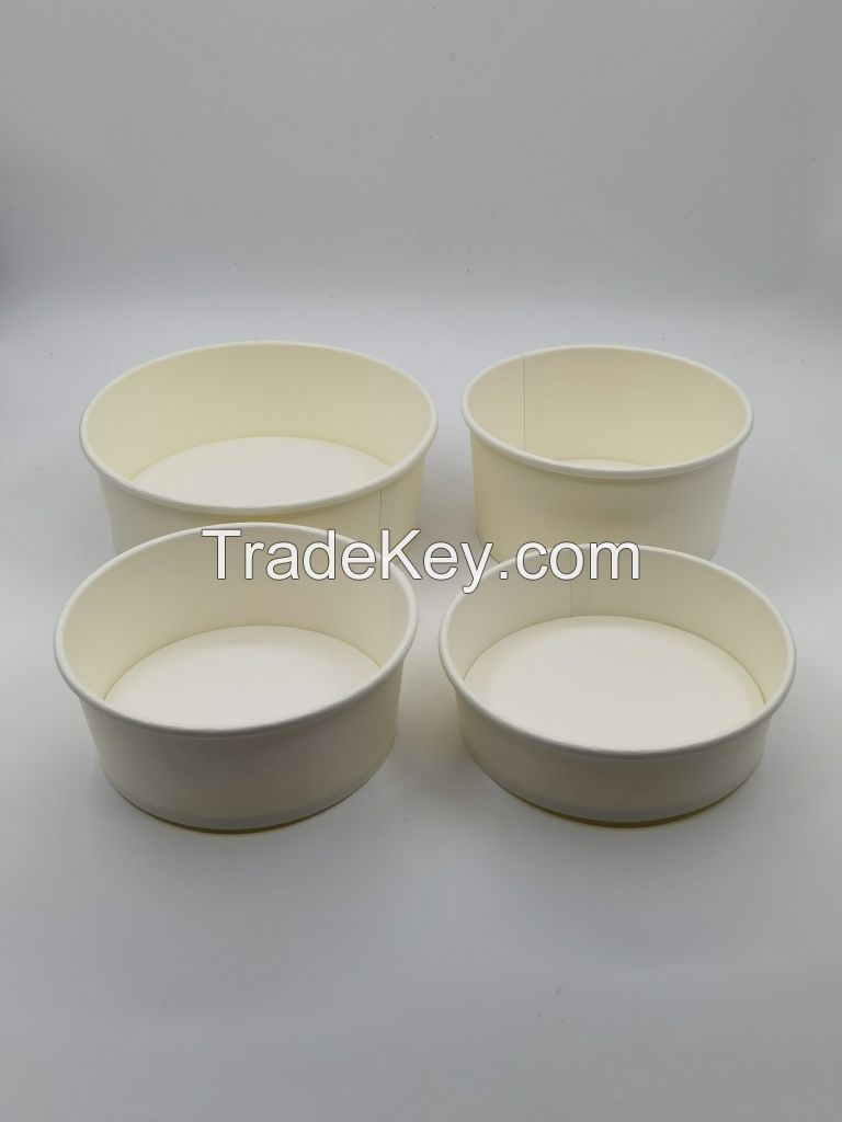 white paper round bowl