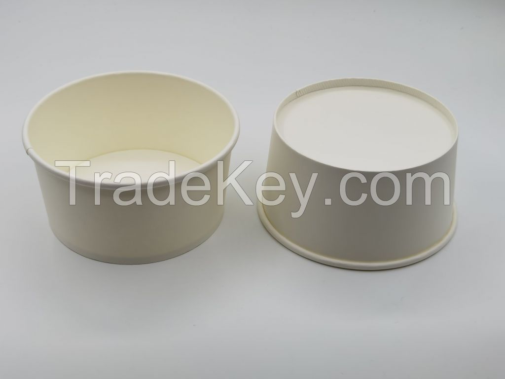 white paper round bowl