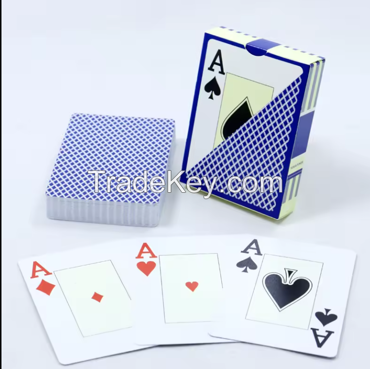 Custom Printed Premium Plastic Big Character Waterproof Poker Playing Card Printing Make Pvc Anti Break Durable Playing Cards