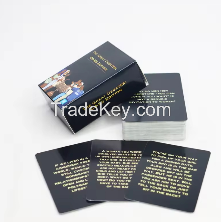Custom debate card game for men and women factory Printing conversation game cards