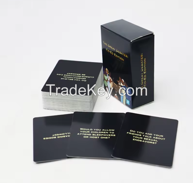 Custom debate card game for men and women factory Printing conversation game cards