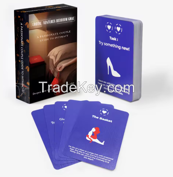 Factory Printing Bedroom Adult Position Game Card Customization Design Game Card For Couple With Tuck Box