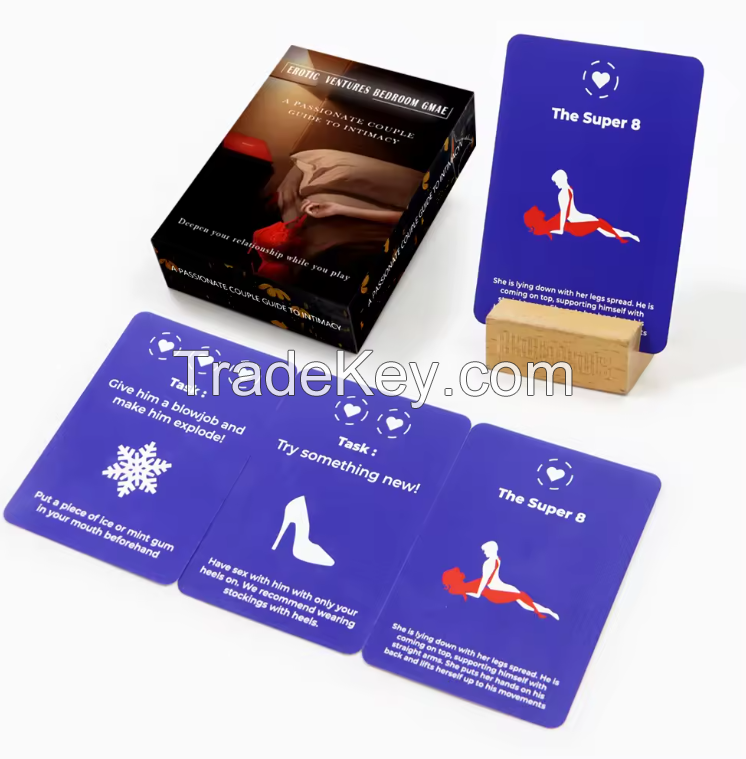 Factory Printing Bedroom Adult Position Game Card Customization Design Game Card For Couple With Tuck Box
