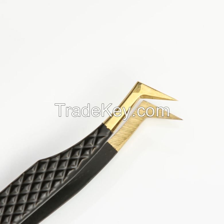 90 Degree Gold Volume Tweezers--boot