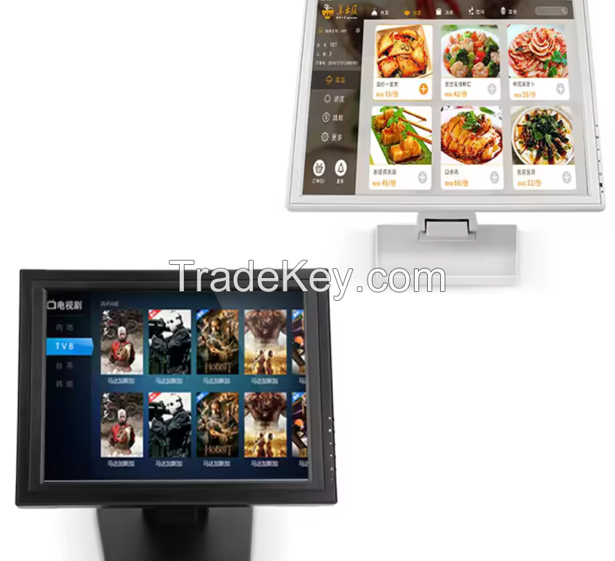 Adjustable bracket wall mounted 1280x1024 sensitive touch 17 "POS touch display