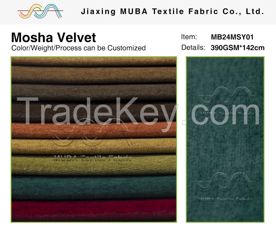 Hot selling 100% polyester printable MOSHA velvet can be used for furniture