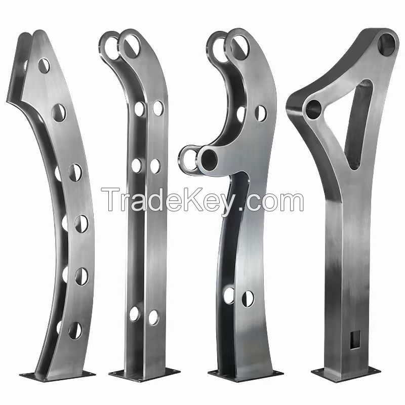 Powder Coated Stainless Steel Welded pipe Guardrail for Road and Bridge