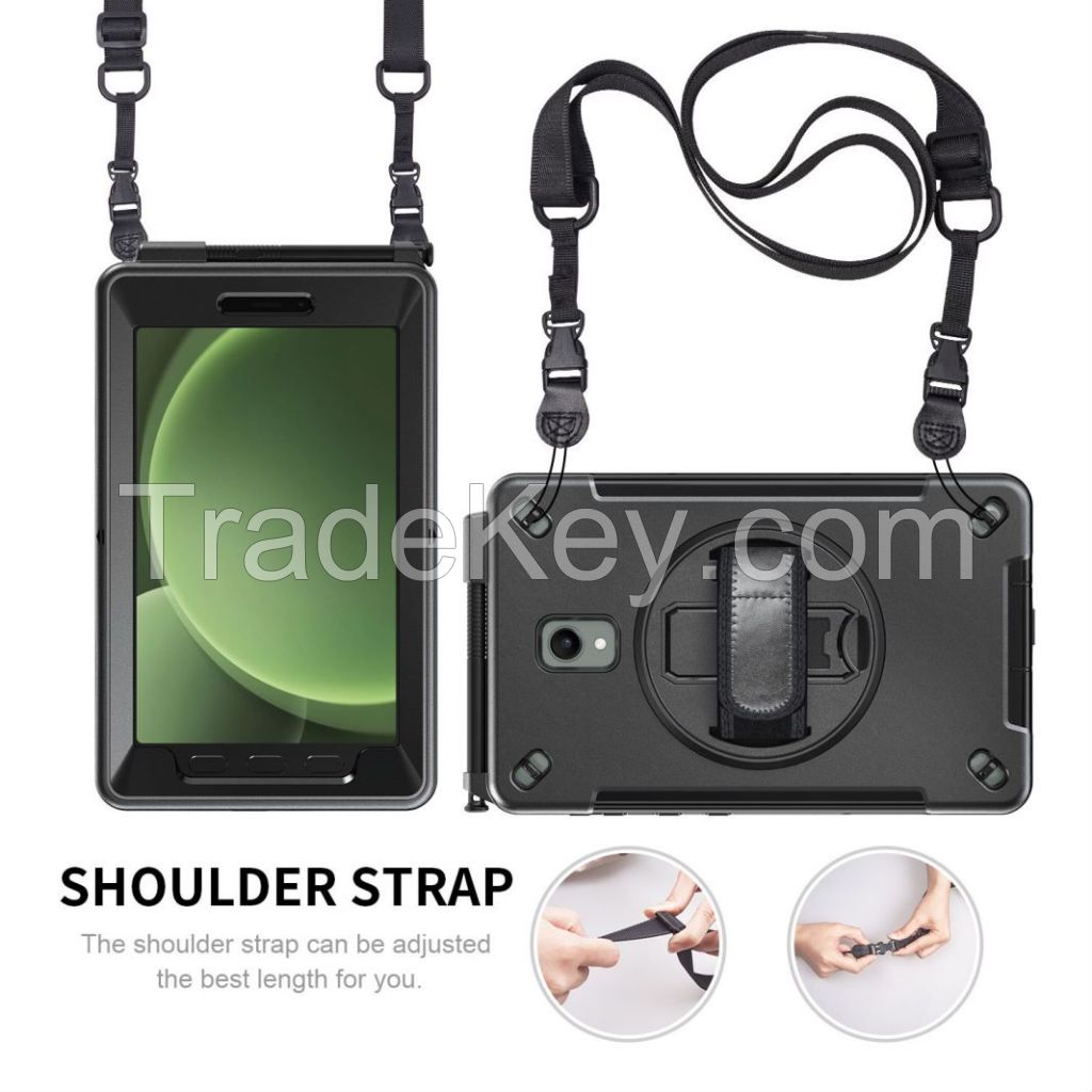 [ Kickstand Tablet Case ] Hand Strap Shockproof Tablet Case For 360 Samsung Galaxy Tab A9 A9+ Plus 8.7 11 Inch Case
