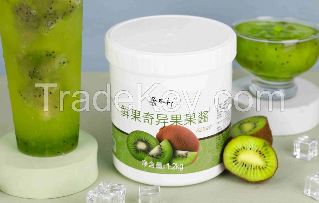 Kiwifruit Fruit Jam 1.2kg bottles for Drinks Beverage OEM Factory Available Bubble Tea And Milk Tea Pulp Jam