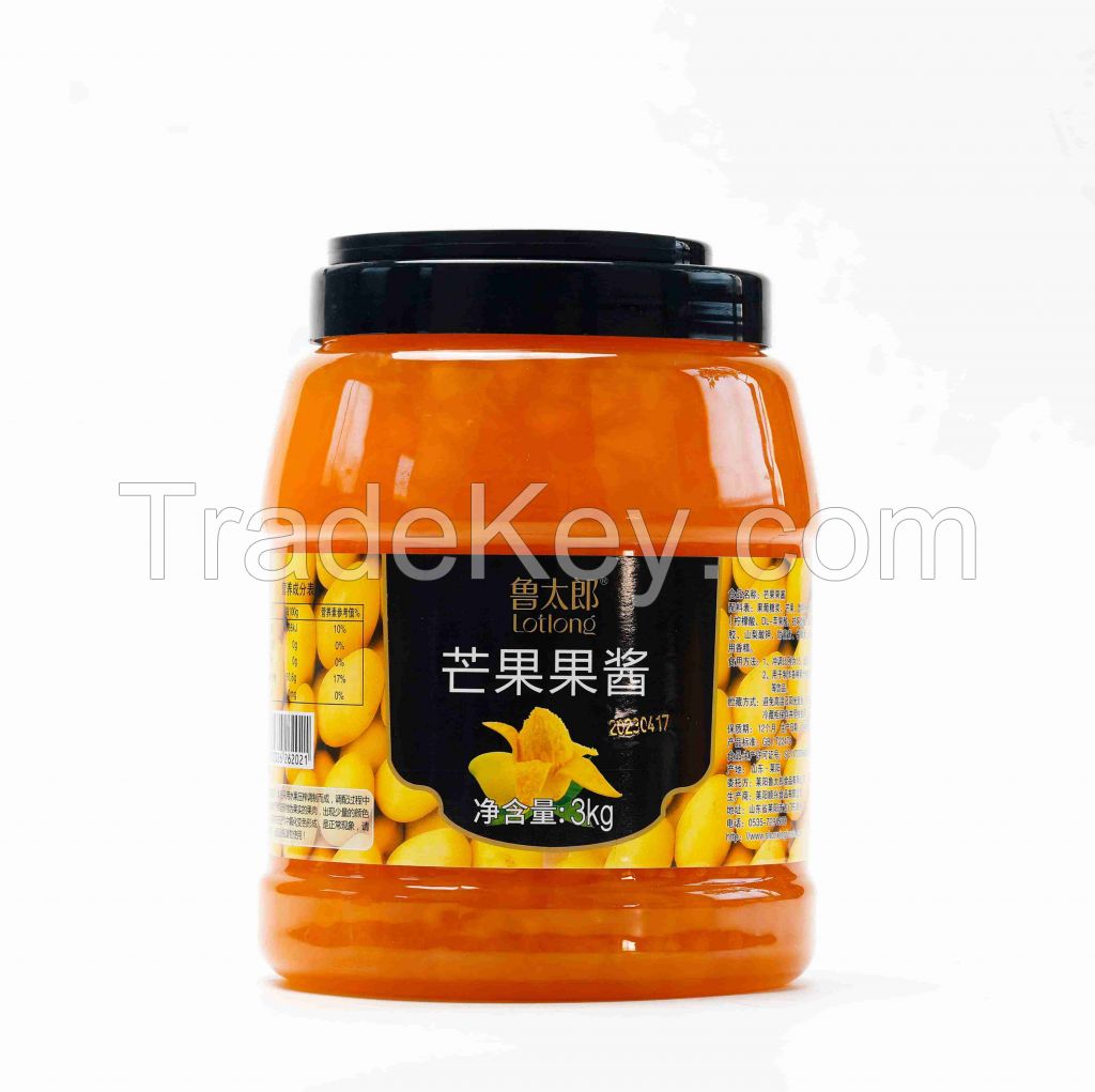Fruit Jam Mango Puree Pulp Jam 3kg bottles for Baked Beverage