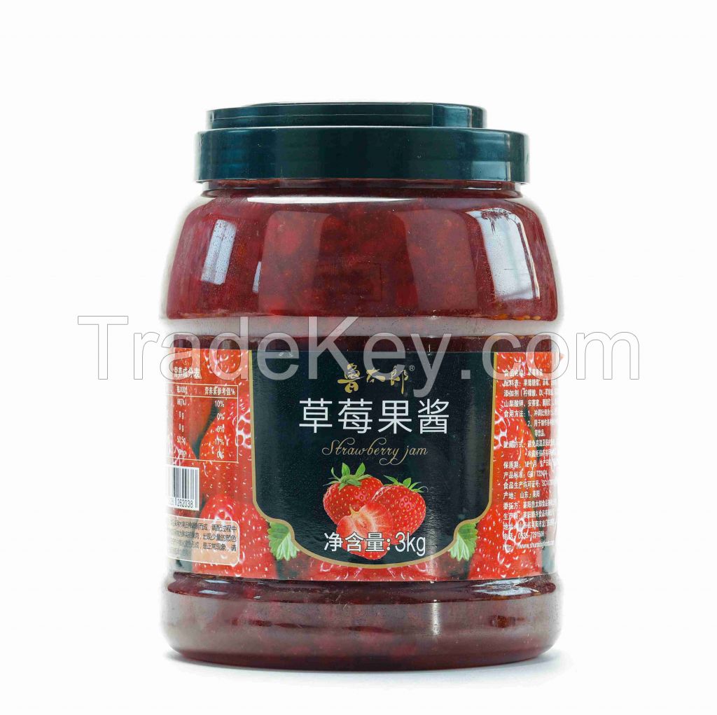 Strawberry Fresh Fruit Jam 3kg bottles Puree Pulp Jam