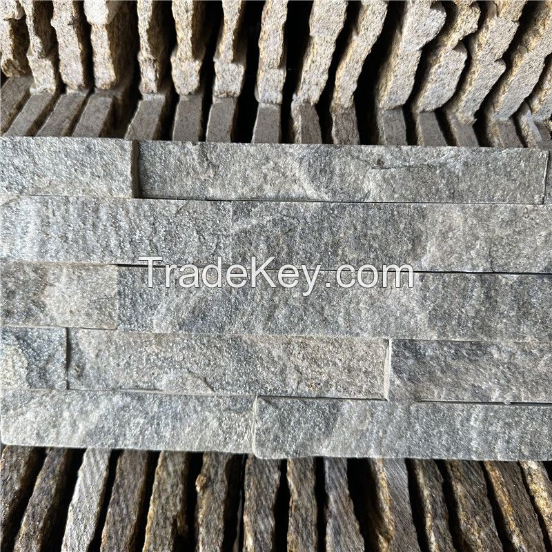 Gray mushroom surface stone wall thin patch stone for garden square and villa