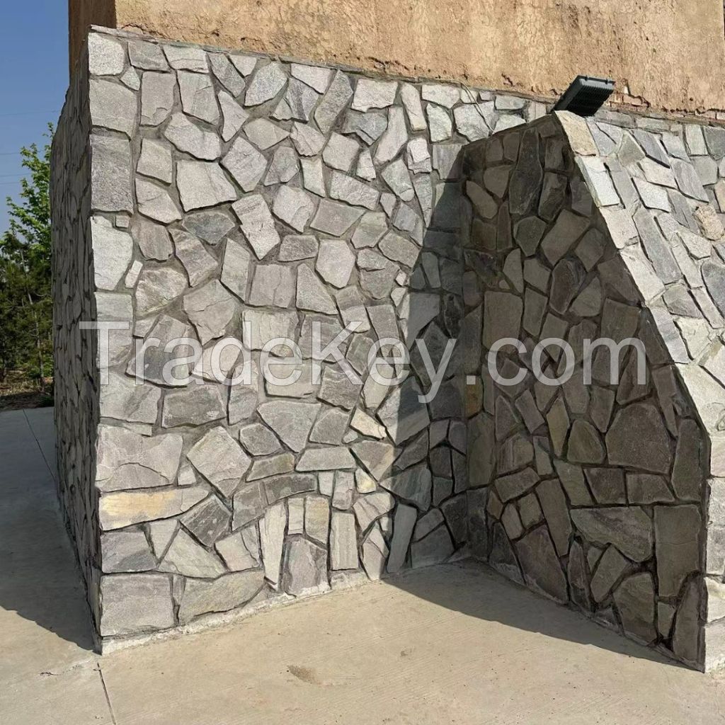 SHADE gray cultured stone black mushroom surface ledge stone plate