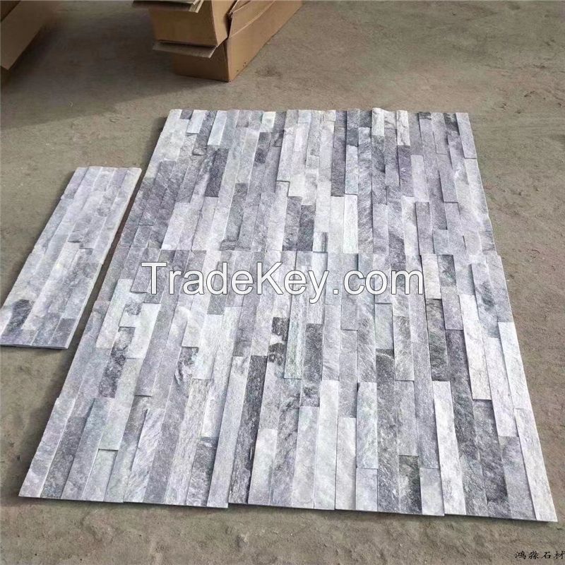 Gray natural stone thin veneer Lightgray cultured stone panels for landscaping